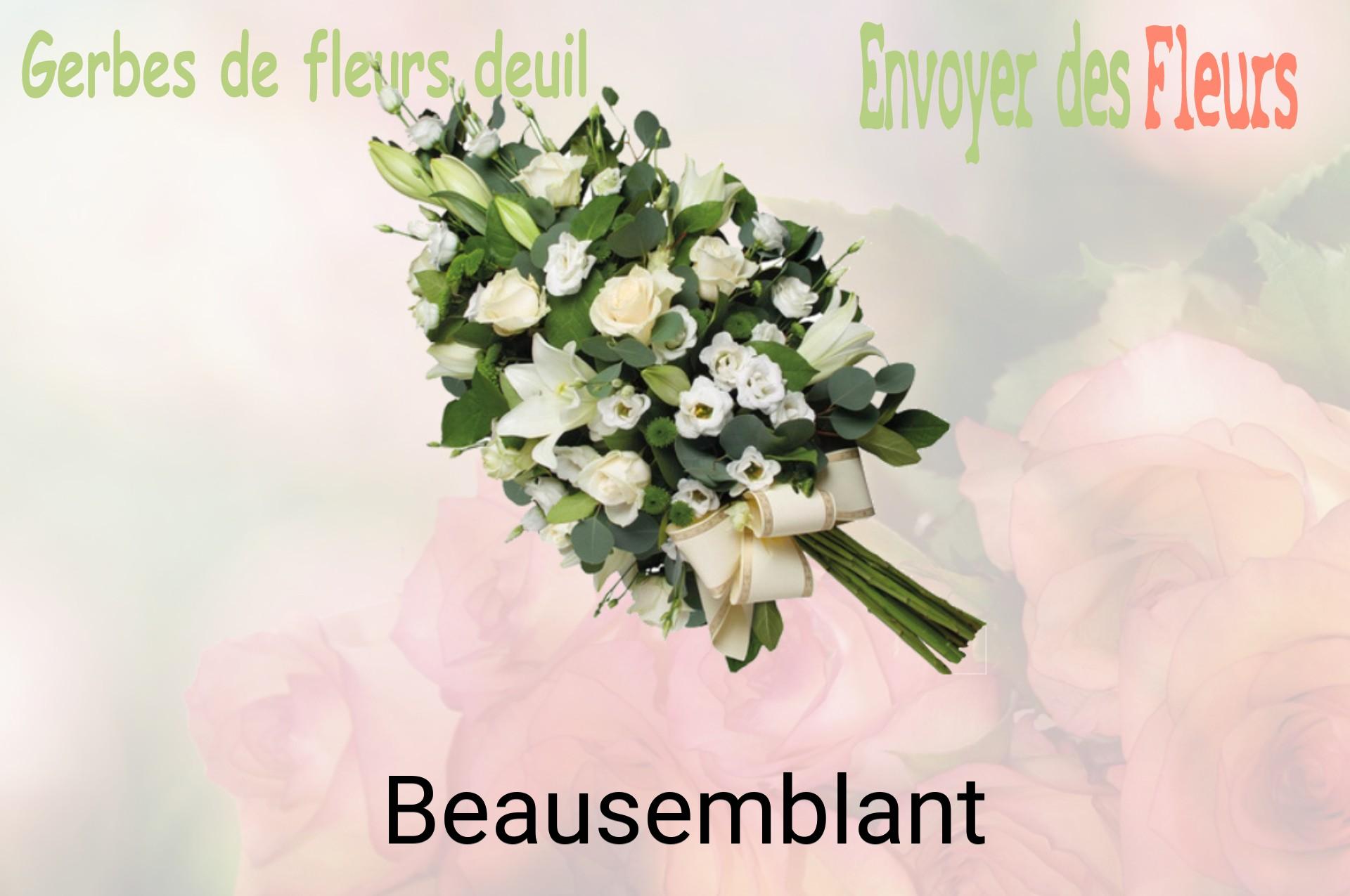 Gerbe de fleurs de deuil livrée à Beausemblant